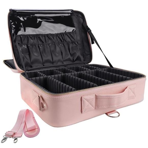 Travel Makeup Case Large Capacity Cosmetic Case Organizer 16